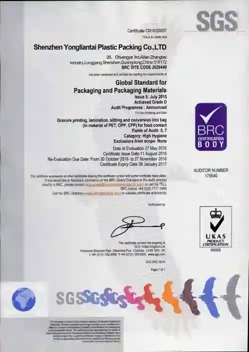 BRC Certificate